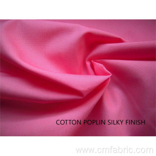 100% Cotton Poplin Dyed Shirt Fabric Silky Finish